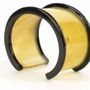 Bracelets - Open bracelet reel in plain black horn in Size S - L INDOCHINEUR X RIVÊT