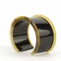 Bracelets - Open bracelet reel in plain black horn in Size S - L INDOCHINEUR X RIVÊT