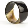 Bracelets - Broad marbled black horn bracelet in Size S - L INDOCHINEUR X RIVÊT