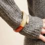 Bracelets - Orange lacquered snake-shaped bracelet in Size S - L INDOCHINEUR X RIVÊT
