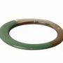 Bracelets - Broad cream coffee lacquered elliptical bracelet in Size L - L INDOCHINEUR X RIVÊT