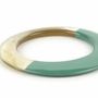 Bracelets - Broad cream coffee lacquered elliptical bracelet in Size L - L INDOCHINEUR X RIVÊT