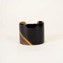 Bracelets - Manchette en corne noire marbrée taille L - L INDOCHINEUR X RIVÊT