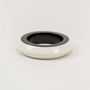 Bracelets - Black inside & white outside lacquered Saturne wood bracelet in Size L - L INDOCHINEUR X RIVÊT
