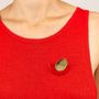 Brooches - Large brooch in brass and lacquer - L INDOCHINEUR X RIVÊT