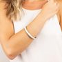 Bracelets - Marbled black horn bracelet with ivory lacquer in Size S - L INDOCHINEUR X RIVÊT