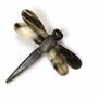 Brooches - Dragonfly brooch in black and white horn - L INDOCHINEUR X RIVÊT