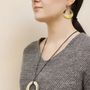 Jewelry - Small round circle pendant in marble horn and brick red lacquer - L INDOCHINEUR X RIVÊT