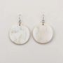 Bijoux - Boucles d'oreilles disque plein bord droit en corne blonde - L INDOCHINEUR X RIVÊT