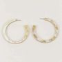 Jewelry - Earrings large round rings in white african horn - L INDOCHINEUR X RIVÊT