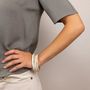 Bracelets - 4 thin bracelets in black&white horn in Size M - L INDOCHINEUR X RIVÊT