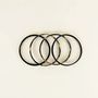Bracelets - 4 thin bracelets in black&white horn in Size M - L INDOCHINEUR X RIVÊT
