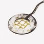 Bijoux - Pendentif damier laiton cerclé en corne noire marbrée - L INDOCHINEUR X RIVÊT