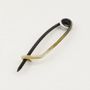 Brooches - Safety pin in black and white horn - L INDOCHINEUR X RIVÊT