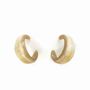 Jewelry - Thick hoop earrings in white horn - L INDOCHINEUR X RIVÊT
