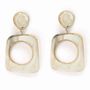 Bijoux - Boucles d'oreilles hublot en corne blanche - L INDOCHINEUR X RIVÊT