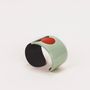 Bracelets - Manchette Icare en corne et laque orange et vert taille M - L INDOCHINEUR X RIVÊT
