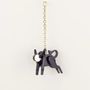 Bijoux - Bijou d'oreille Buffle en corne noire et nacre blanche - L INDOCHINEUR X RIVÊT
