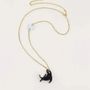 Jewelry - Rat charm for necklace in black horn and mother-of-pearl - L INDOCHINEUR X RIVÊT