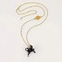 Jewelry - Buffalo charm for necklace in black horn and mother-of-pearl - L INDOCHINEUR X RIVÊT
