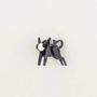 Jewelry - Buffalo charm for necklace in black horn and mother-of-pearl - L INDOCHINEUR X RIVÊT