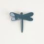 Brooches - Dragonfly brooch in horn and blue-gray lacquer - L INDOCHINEUR X RIVÊT