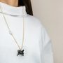 Jewelry - Earth chain in brass and ochre lacquer - L INDOCHINEUR X RIVÊT