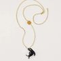 Jewelry - Metal chain in brass and gray lacquer - L INDOCHINEUR X RIVÊT