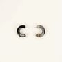 Jewelry - Thick hoop earrings in white horn - L INDOCHINEUR X RIVÊT