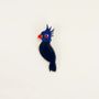 Brooches - Cockatoo bird pin in horn with lacquer in orange and blue - L INDOCHINEUR X RIVÊT