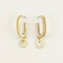 Jewelry - Hoop earrings with pearls in blond horn - L INDOCHINEUR X RIVÊT