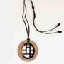 Bijoux - Pendentif oval en sabot avec motif longévité ajouré et laque ivoire - L INDOCHINEUR X RIVÊT