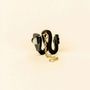 Bijoux - Bijou d'oreille Serpent en corne noire et nacre - L INDOCHINEUR X RIVÊT