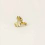 Bijoux - Bague ginkgo en laiton plaqué or - L INDOCHINEUR X RIVÊT