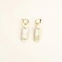 Jewelry - Plaque brass hoop earrings in hoof and ivory lacquer - L INDOCHINEUR X RIVÊT