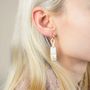 Jewelry - Plaque brass hoop earrings in hoof and ivory lacquer - L INDOCHINEUR X RIVÊT