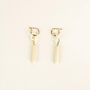 Jewelry - Gelule brass hoop earrings in blond horn - L INDOCHINEUR X RIVÊT