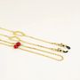 Glasses - Maraca glasses chain in brass and red lacquer - L INDOCHINEUR X RIVÊT