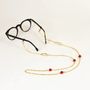 Glasses - Maraca glasses chain in brass and red lacquer - L INDOCHINEUR X RIVÊT