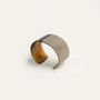 Bracelets - Thin cuff in buffalo hoof and blue grey lacquer size S - L INDOCHINEUR X RIVÊT