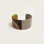 Bracelets - Thin cuff in buffalo hoof and blue grey lacquer size S - L INDOCHINEUR X RIVÊT