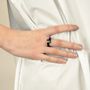 Jewelry - Ruban ring in black and white horn size L - L INDOCHINEUR X RIVÊT