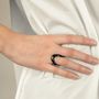 Bijoux - Bague Onde en corne marbrée taille L - L INDOCHINEUR X RIVÊT