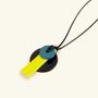 Bijoux - Pendentif Enyo en corne et laque cordon noir - L INDOCHINEUR X RIVÊT