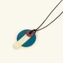 Bijoux - Pendentif Ether en corne et laque cordon noir - L INDOCHINEUR X RIVÊT