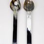 Kitchen utensils - Black and white horn salad servers - L INDOCHINEUR X RIVÊT