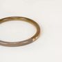 Bracelets - Jonc simple en corne blonde avec laque indigo taille S - L INDOCHINEUR X RIVÊT