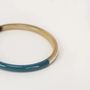 Bracelets - Single bangle in blond horn and orange lacquer size M - L INDOCHINEUR X RIVÊT