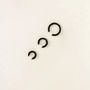 Jewelry - Set of 3 flat earcuffs in marbled black horn 14-18-20 mm - L INDOCHINEUR X RIVÊT
