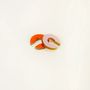 Jewelry - Set of 2 flat earcuffs in two-tone lacquered horn (orange-pink and pink-ivory) - L INDOCHINEUR X RIVÊT